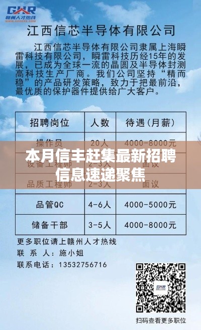 本月信丰赶集最新招聘信息速递聚焦
