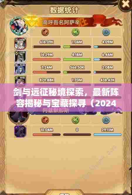 剑与远征秘境探索，最新阵容揭秘与宝藏探寻（2024年11月版）