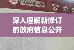 深入理解新修订的政府信息公开条例，聚焦要点解读（最新11月版）