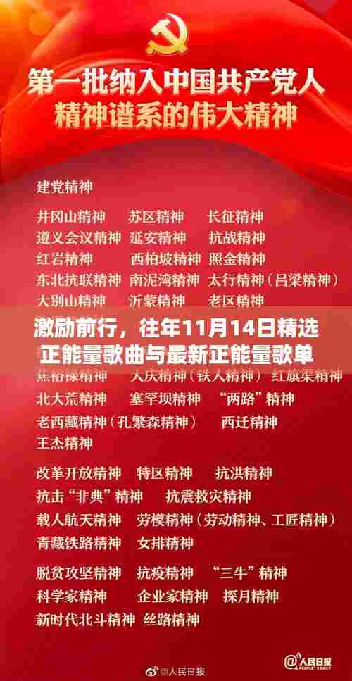 激励前行,往年11月14日精选正能量歌曲与最新正能量歌单