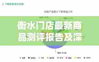 衡水门店最新商品测评报告及深度解析,产品特性与用户体验(2024年11月)