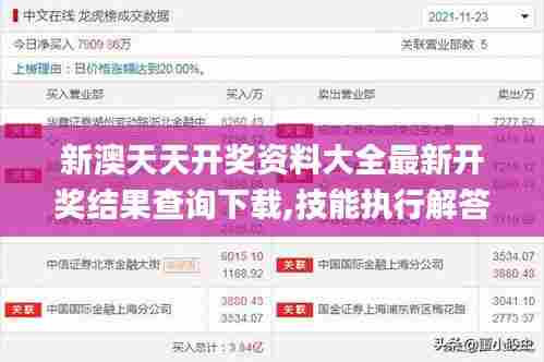 新澳天天开奖资料大全最新开奖结果查询下载,技能执行解答解释_BEG6.23