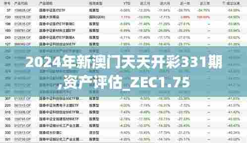 2024年新澳门天天开彩331期,资产评估_ZEC1.75