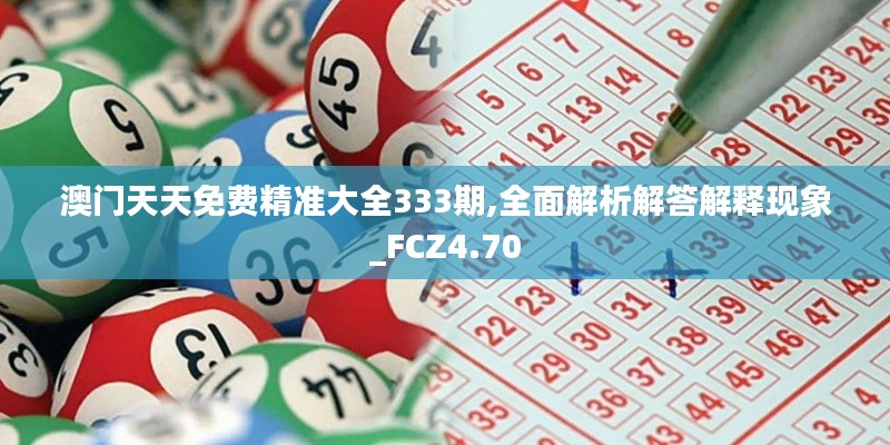 澳门天天免费精准大全333期,全面解析解答解释现象_FCZ4.70