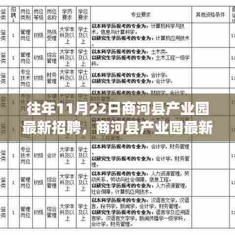 商河县产业园历年11月22日招聘盛况解析,最新热点聚焦