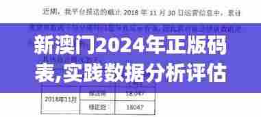 新澳门2024年正版码表,实践数据分析评估_零障碍版HZP5.28
