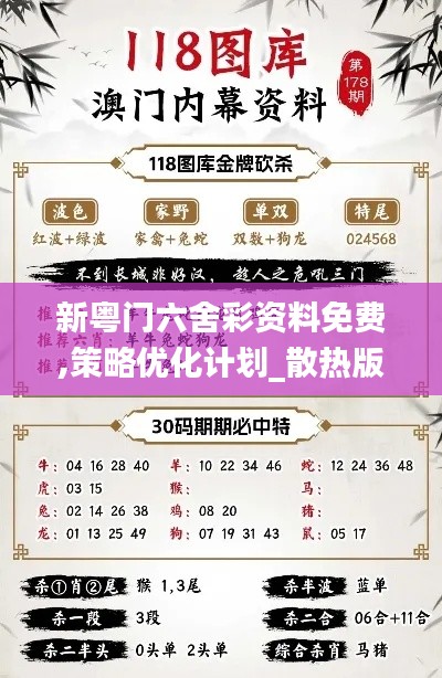 新粤门六舍彩资料免费,策略优化计划_散热版LLI5.64