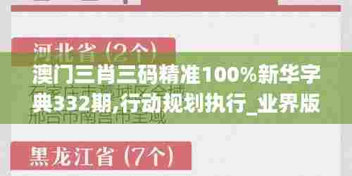 澳门三肖三码精准100%新华字典332期,行动规划执行_业界版WWD11.35