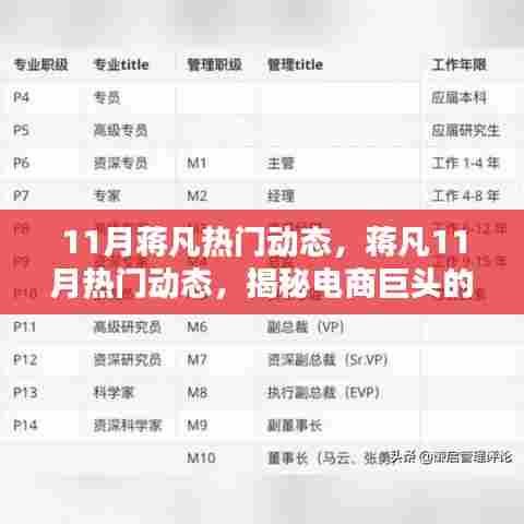 揭秘蒋凡11月动态,电商巨头的新动向!