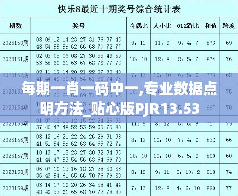 每期一肖一码中一,专业数据点明方法_贴心版PJR13.53