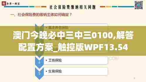 澳门今晚必中三中三0100,解答配置方案_触控版WPF13.54