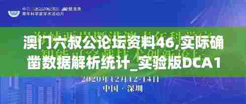 澳门六叔公论坛资料46,实际确凿数据解析统计_实验版DCA13.38