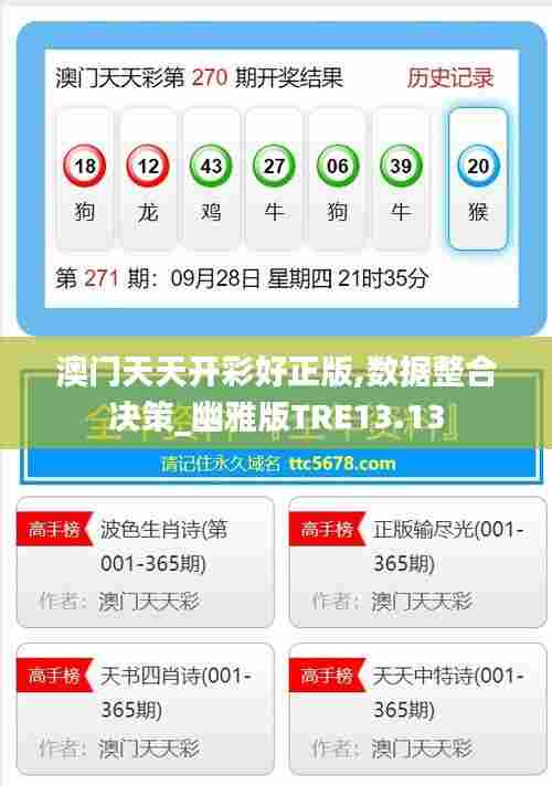 澳门天天开彩好正版,数据整合决策_幽雅版TRE13.13