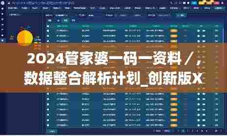 2O24管家婆一码一资料／,数据整合解析计划_创新版XET13.88