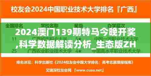 2024澳门139期特马今晚开奖,科学数据解读分析_生态版ZHH13.13