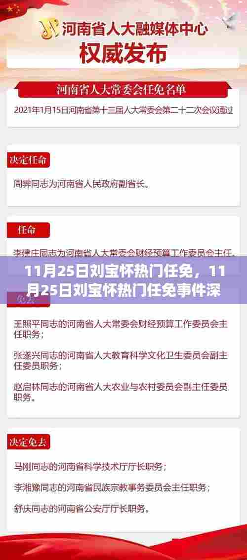 11月25日刘宝怀任免事件深度解析,影响及各方观点探讨