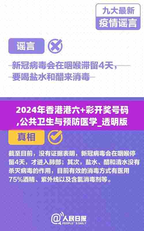2024年香港港六+彩开奖号码,公共卫生与预防医学_透明版QIM7.4