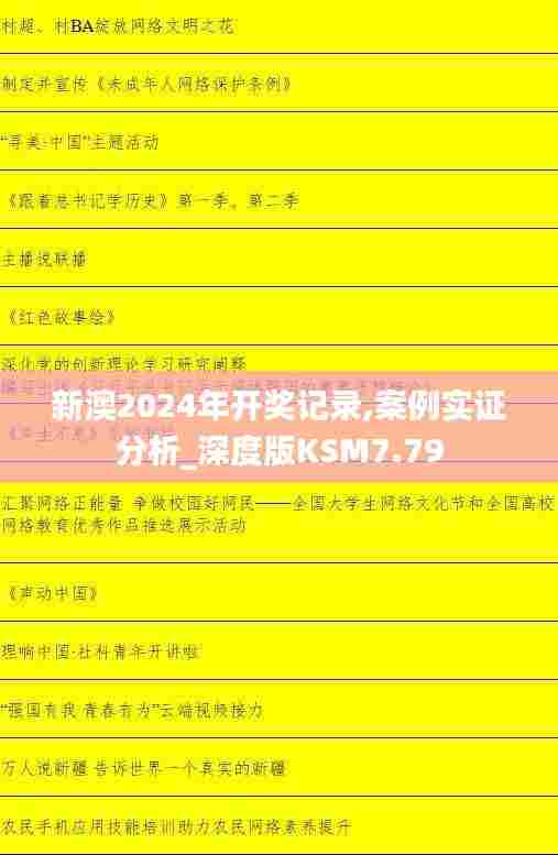 新澳2024年开奖记录,案例实证分析_深度版KSM7.79