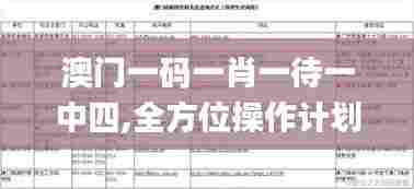 澳门一码一肖一待一中四,全方位操作计划_私人版PFH7.97