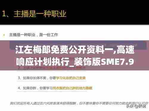 江左梅郎免费公开资料一,高速响应计划执行_装饰版SME7.93