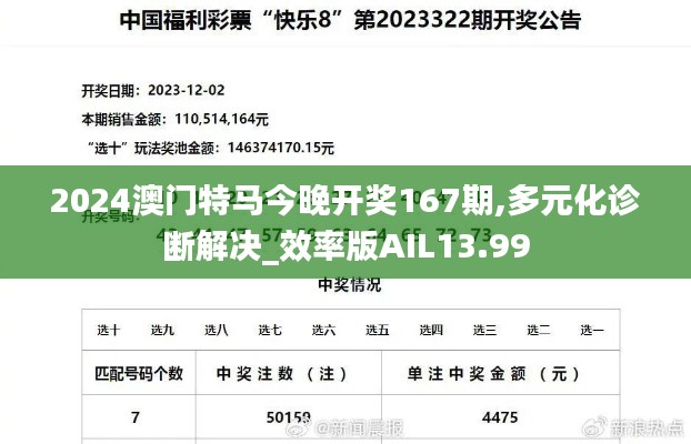 2024澳门特马今晚开奖167期,多元化诊断解决_效率版AIL13.99