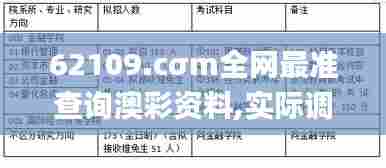 62109.cσm全网最准查询澳彩资料,实际调研解析_环保版IRC13.45
