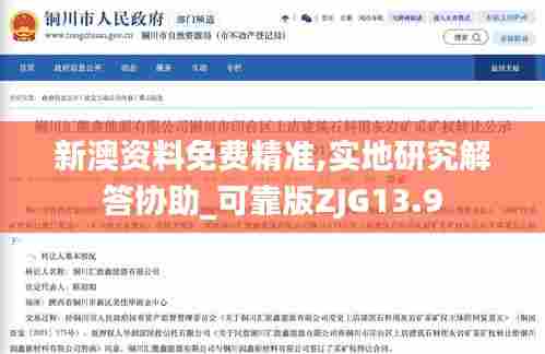 新澳资料免费精准,实地研究解答协助_可靠版ZJG13.9