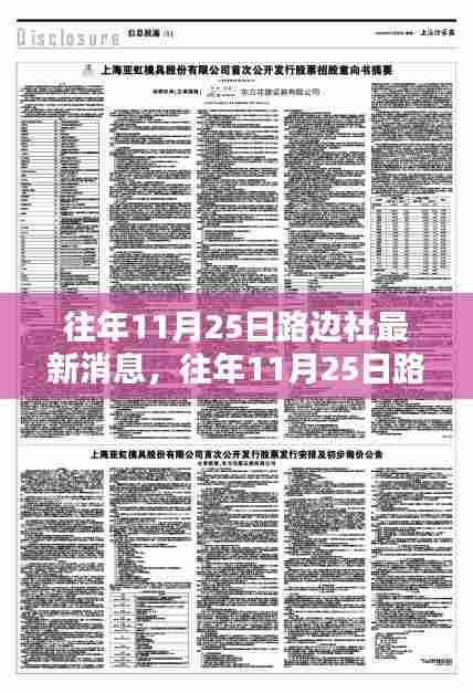 往年11月25日路边社消息综述，最新消息一览