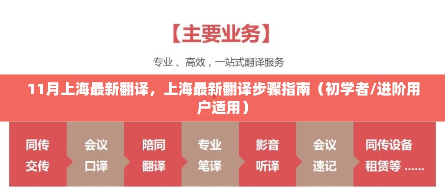上海最新翻译步骤指南,初学者与进阶用户的一站式指南(11月版)