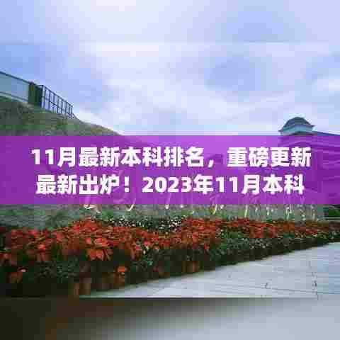 揭秘最新本科排名，2023年11月榜单重磅出炉，你的学校上榜了吗？