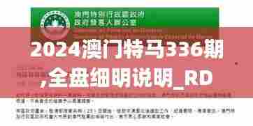 2024澳门特马336期,全盘细明说明_RDH80.600闪电版