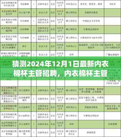 内衣棉杯主管岗位应聘全攻略，从初学者到进阶用户的应聘成功指南（面向2024年最新招聘）