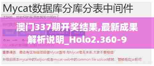 澳门337期开奖结果,最新成果解析说明_Holo2.360-9