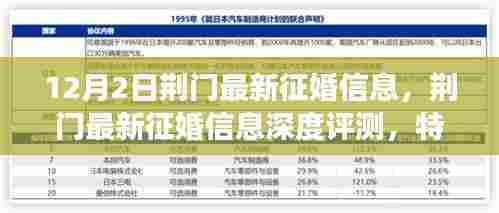 荆门最新征婚信息解析，特性、体验、竞争分析与目标用户洞察深度评测