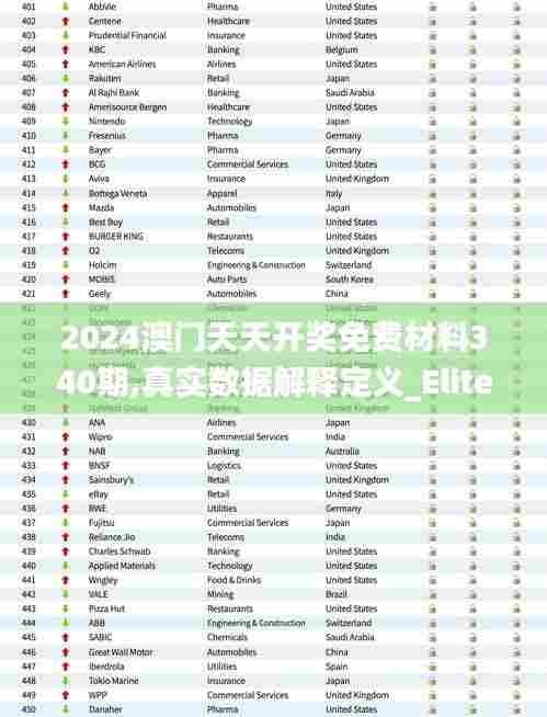 2024澳门天天开奖免费材料340期,真实数据解释定义_Elite90.311-8