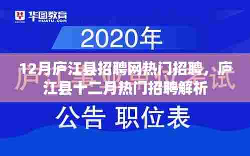 庐江县十二月热门招聘解析与招聘网精选职位推荐