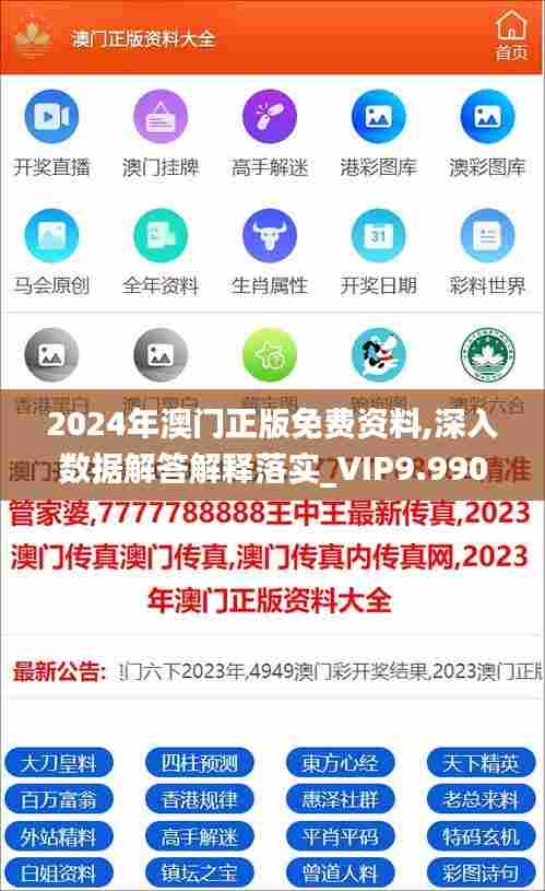2024年澳门正版免费资料,深入数据解答解释落实_VIP9.990