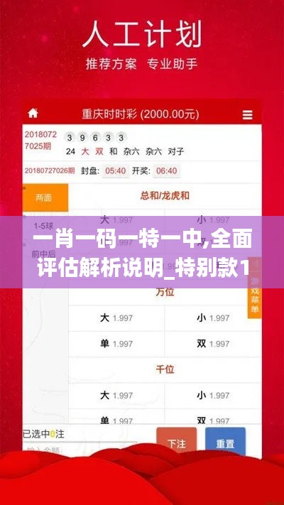 一肖一码一特一中,全面评估解析说明_特别款1.628