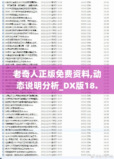 老奇人正版免费资料,动态说明分析_DX版18.383