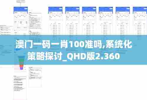 澳门一码一肖100准吗,系统化策略探讨_QHD版2.360