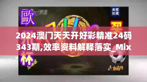 2024澳门天天开好彩精准24码343期,效率资料解释落实_Mixed1.722