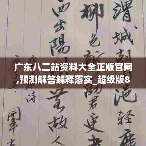 广东八二站资料大全正版官网,预测解答解释落实_超级版8.108