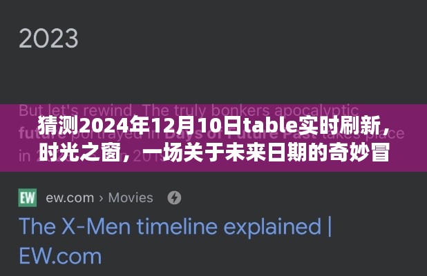 时光之窗，未来日期奇妙冒险，Table实时刷新预测2024年12月10日时光流转体验