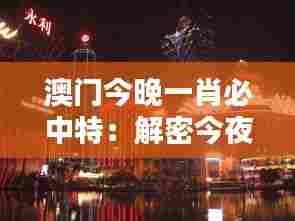 澳门今晚一肖必中特：解密今夜的最佳运气之道