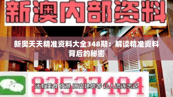 新奥天天精准资料大全348期:解读精准资料背后的秘密