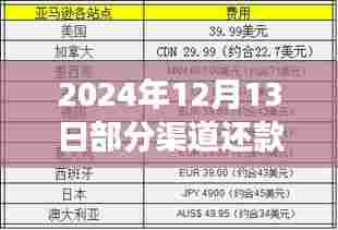 关于部分渠道还款非实时到账现象解析，2024年12月13日的观察报告