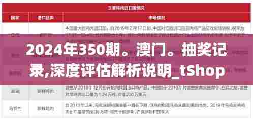 2024年350期。澳门。抽奖记录,深度评估解析说明_tShop6.821