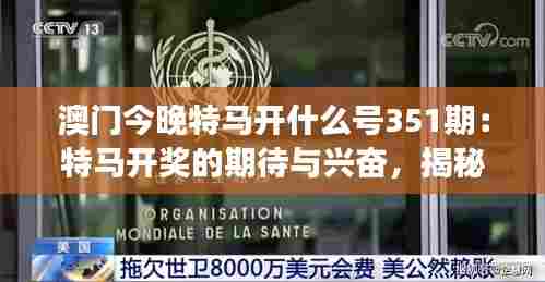澳门今晚特马开什么号351期：特马开奖的期待与兴奋，揭秘可能的中奖号码