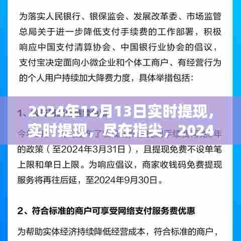 2024年12月13日实时提现产品深度评测,尽在指尖的极速提现体验