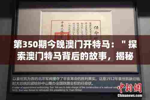 第350期今晚澳门开特马:"探索澳门特马背后的故事,揭秘第350期的兴奋与期待